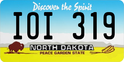 ND license plate IOI319