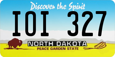 ND license plate IOI327