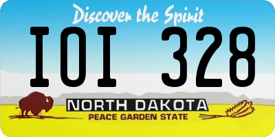 ND license plate IOI328
