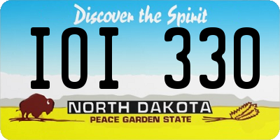 ND license plate IOI330