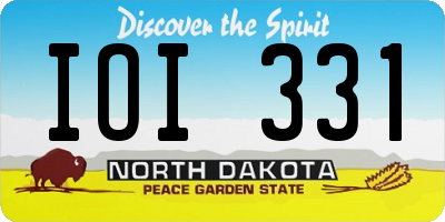 ND license plate IOI331
