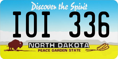 ND license plate IOI336