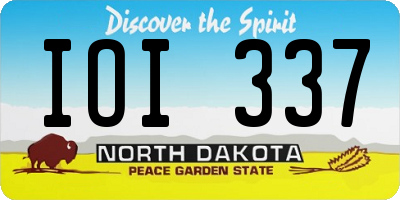 ND license plate IOI337