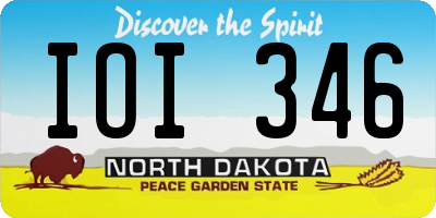 ND license plate IOI346