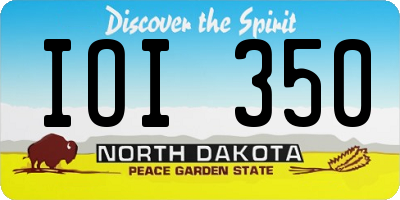 ND license plate IOI350