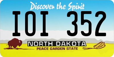 ND license plate IOI352