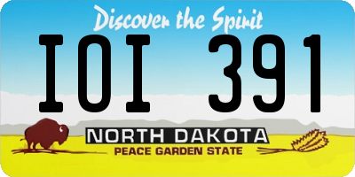 ND license plate IOI391