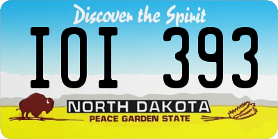 ND license plate IOI393