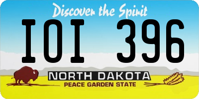 ND license plate IOI396