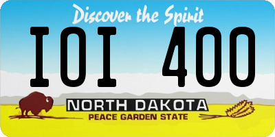 ND license plate IOI400