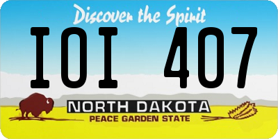 ND license plate IOI407
