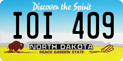 ND license plate IOI409