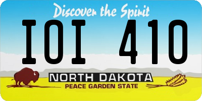 ND license plate IOI410