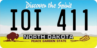 ND license plate IOI411