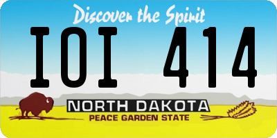 ND license plate IOI414