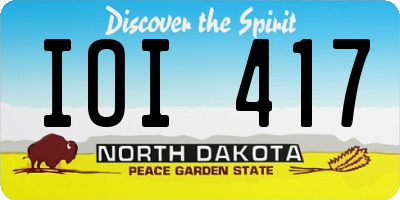 ND license plate IOI417