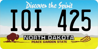 ND license plate IOI425