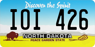 ND license plate IOI426