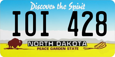 ND license plate IOI428