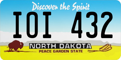 ND license plate IOI432