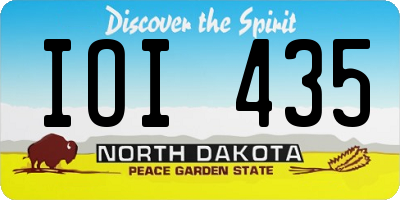 ND license plate IOI435