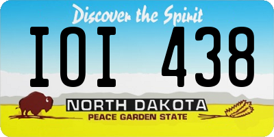 ND license plate IOI438