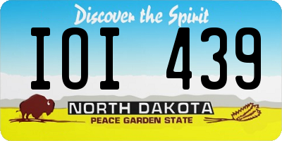 ND license plate IOI439