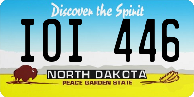 ND license plate IOI446