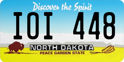 ND license plate IOI448