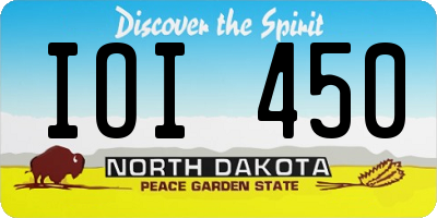 ND license plate IOI450