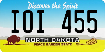 ND license plate IOI455