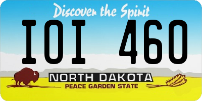 ND license plate IOI460