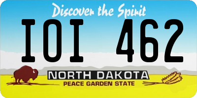 ND license plate IOI462
