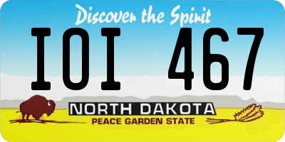 ND license plate IOI467