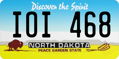ND license plate IOI468