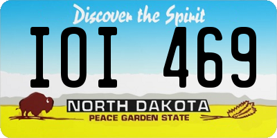 ND license plate IOI469