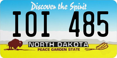 ND license plate IOI485