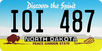 ND license plate IOI487