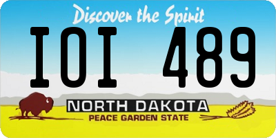 ND license plate IOI489