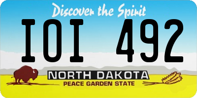 ND license plate IOI492