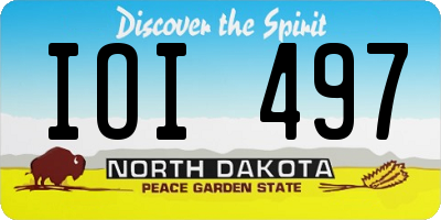 ND license plate IOI497