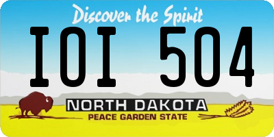 ND license plate IOI504