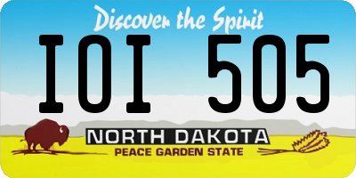 ND license plate IOI505