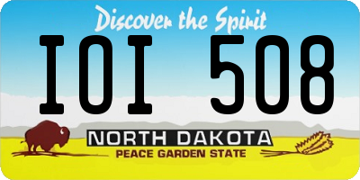 ND license plate IOI508