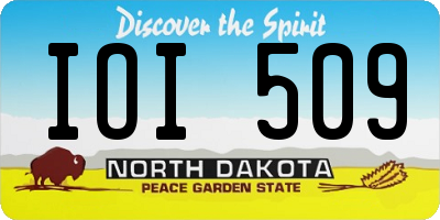 ND license plate IOI509