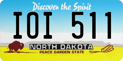 ND license plate IOI511