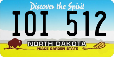 ND license plate IOI512