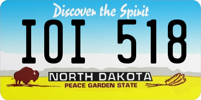 ND license plate IOI518