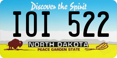 ND license plate IOI522