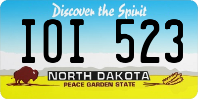 ND license plate IOI523
